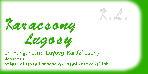 karacsony lugosy business card